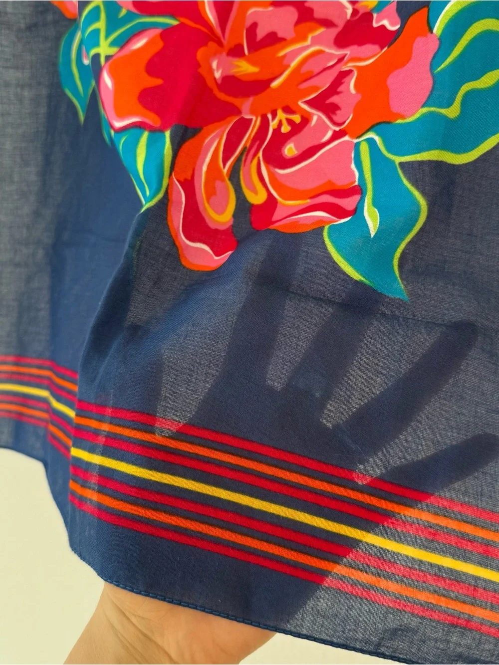 Vintage Gap Square Scarf Floral